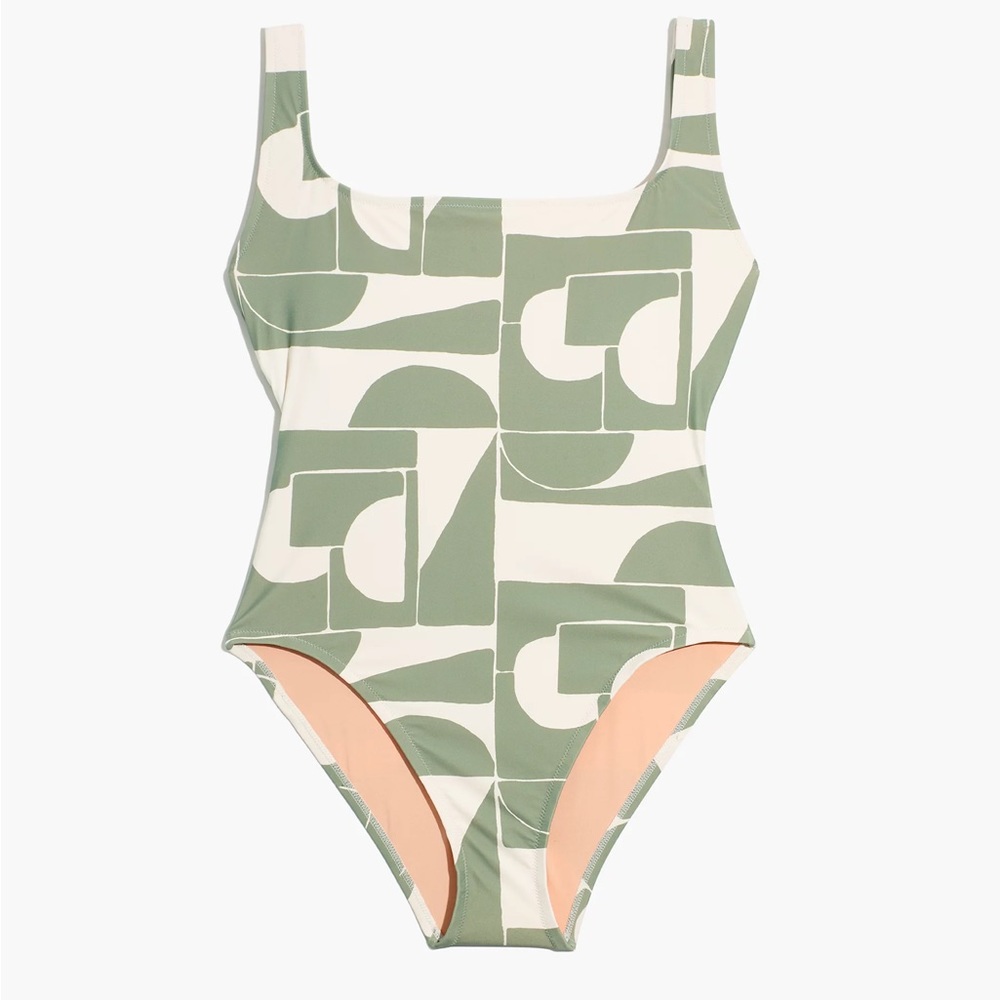 {Madewell} Second Wave One Piece Swimsuit in Mod Shapes XL NWT